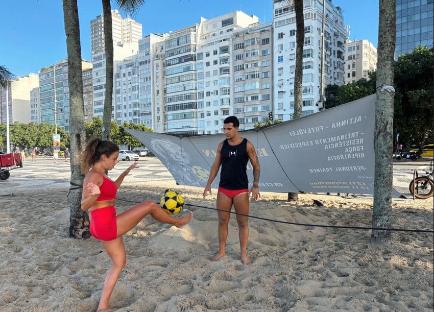Play altinha with locals!